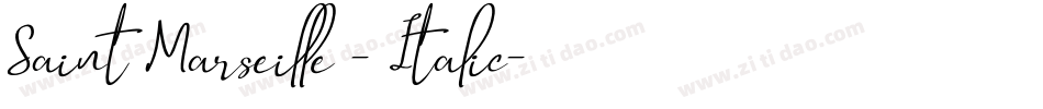 Saint Marseille - Italic字体转换
